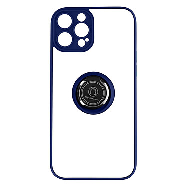 Avizar Coque pour iPhone 14 Pro Max Bi-matière Bague Métallique Support Vidéo  bleu