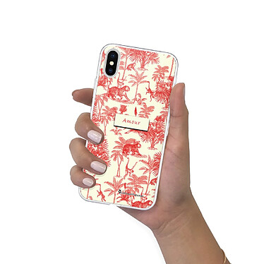 LaCoqueFrançaise Coque iPhone X/Xs silicone transparente Motif Botanic Amour ultra resistant pas cher