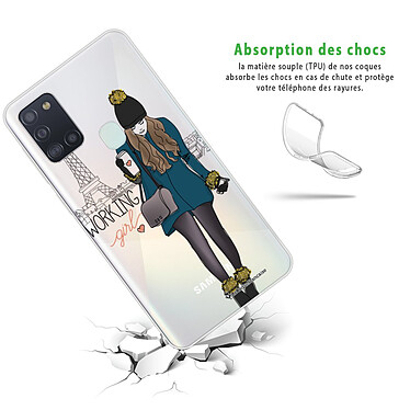 Avis LaCoqueFrançaise Coque Samsung Galaxy A21S 360 intégrale transparente Motif Working girl Tendance