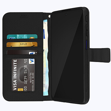 Acheter Avizar Housse pour Motorola Moto G51 5G Aspect Grainé Clapet Portefeuille Stand Vidéo  noir