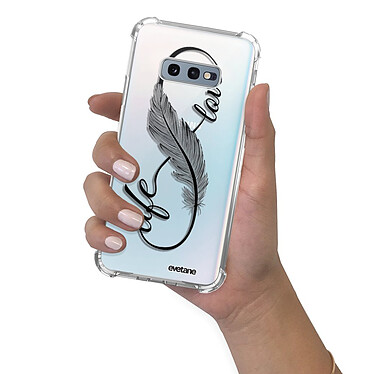 Evetane Coque Samsung Galaxy S10e anti-choc souple angles renforcés transparente Motif Love Life pas cher