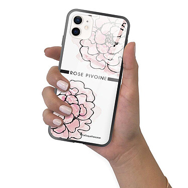 LaCoqueFrançaise Coque iPhone 12 Mini Coque Soft Touch Glossy Rose Pivoine Design pas cher