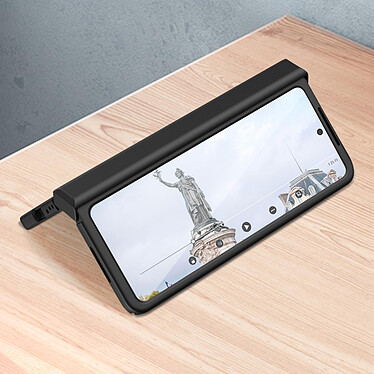 Avizar Coque intégrale et Film écran flexible pour Samsung Galaxy Z Fold 4 Rigide Soft Touch  Noir pas cher