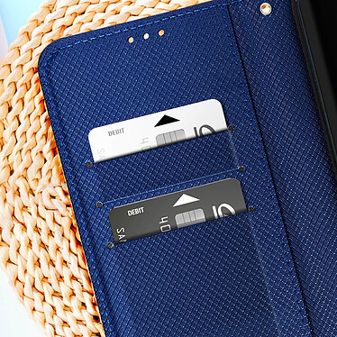 Acheter Avizar Étui Folio pour Xiaomi 13 Lite porte-cartes effet croisillons avec dragonne  Bleu