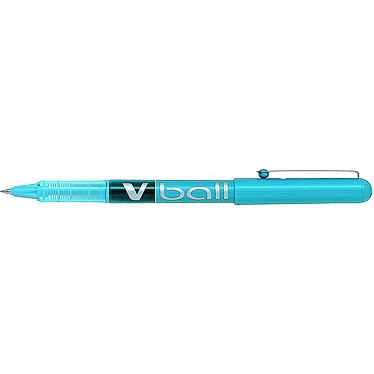 PILOT Stylo Roller V Ball VB5 Encre liquide Pte métal Fine Turquoise x 12
