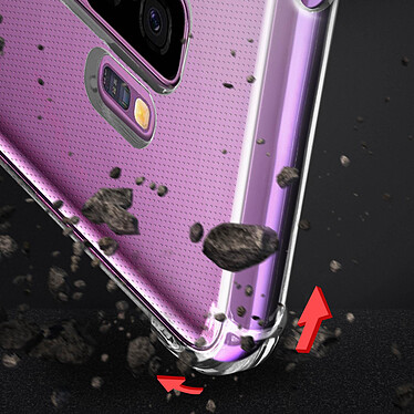 Avizar Pack Protection Galaxy S9 Plus Coque Souple + Film Verre Trempé 9H Transparent pas cher