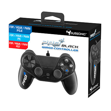 Subsonic Pro4 black wired controller pour PS4