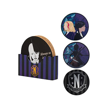 Mercredi- Pack 4 sous-verres Mercredi