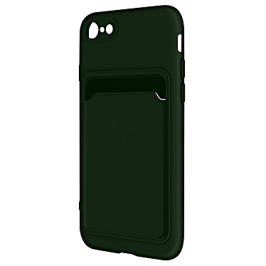 Forcell Coque pour iPhone SE 2022, 2020, 8 et 7 Silicone Souple Porte-carte Fine Légère Vert