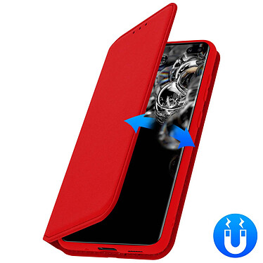 Avizar Housse Samsung Galaxy S20 Ultra Étui Folio Portefeuille Fonction Support rouge pas cher
