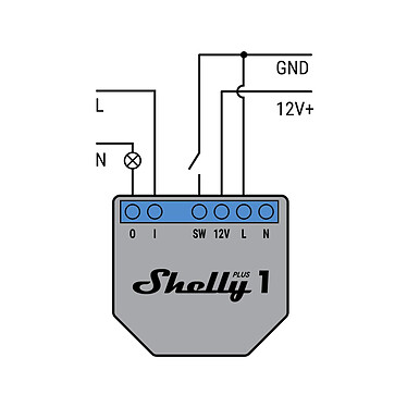 Shelly - Micromodule Wifi interrupteur 16A - Shelly Plus 1 - Shelly pas cher