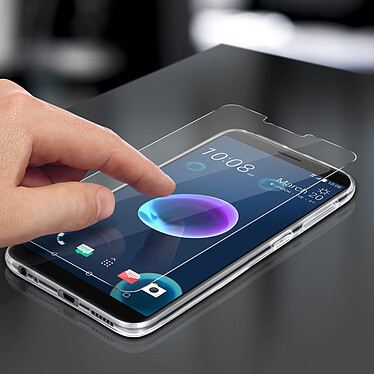 Avis Avizar Coque HTC Desire 12 Silicone Souple et Film Ecran Verre Trempé 9H Transparent
