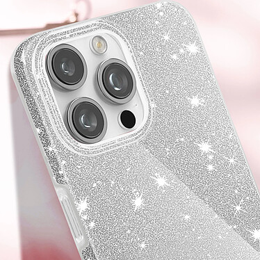 Avis Avizar Coque Paillette pour iPhone 16 Pro Hybride Design Glamour Argent