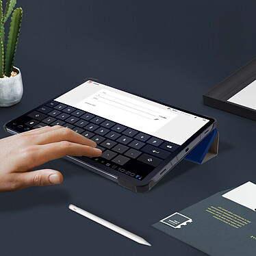 Avizar Housse Pour Samsung Galaxy Tab S7 11.0 et Tab S8 Support Vidéo Design Fin Bleu Nuit pas cher