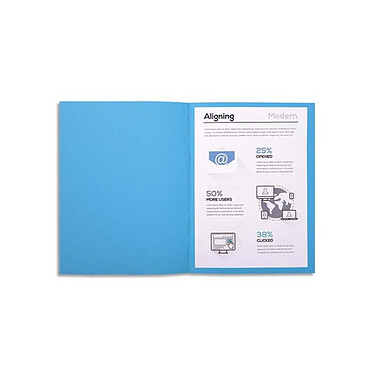 EXACOMPTA Paquet de 100 chemises Forever® 220 100% recyclé - 24x32cm Bleu vif