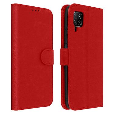 Avizar Étui Huawei P40 Lite Housse Intégrale Porte-cartes Fonction Support rouge