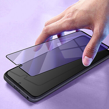 Avizar Protège écran pour Xiaomi Redmi 10 Verre Trempé Anti-lumière Bleue Noir pas cher