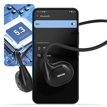 Écouteurs Bluetooth Design ouvert Contour d'oreilles Autonomie 6H Noir pas cher