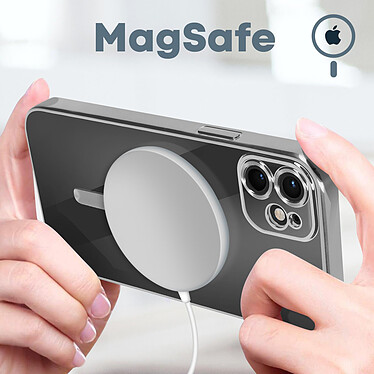 Avis Avizar Coque MagSafe pour iPhone 11 Silicone Protection Caméra  Contour Chromé Argent