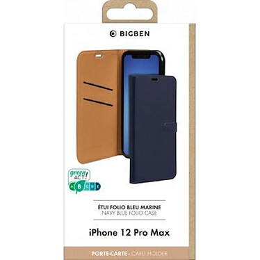 Avis BigBen Connected Étui pour iPhone 12 Pro Max Folio Wallet avec Languette Aimantée Bleu marine