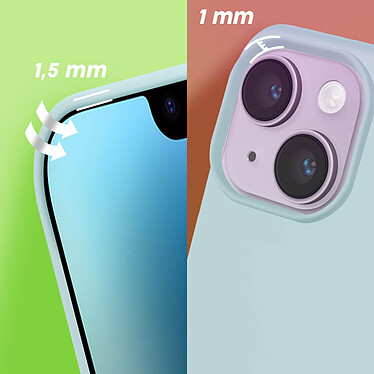 Moxie Coque pour iPhone 14 Hybride Semi-rigide Fine Légère Intérieur Doux  bleu glacier pas cher