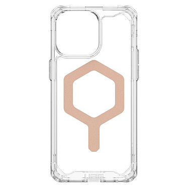 UAG Coque MagSafe pour iPhone 15 Pro Antichoc Fine Transparent et Rose Gold série Plyo