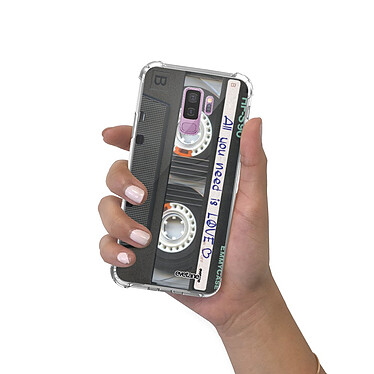 Evetane Coque Samsung Galaxy S9 Plus anti-choc souple angles renforcés transparente Motif Cassette pas cher