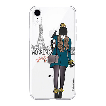 LaCoqueFrançaise Coque iPhone Xr silicone transparente Motif Working girl ultra resistant