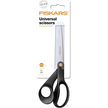 FISKARS Ciseaux Black Functional Form Universels, droitiers 21cm pas cher