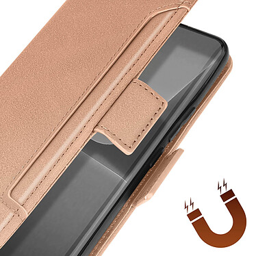 Avizar Étui Folio pour Xiaomi 13 Lite porte-cartes amovible languette magnétique  Rose Gold pas cher
