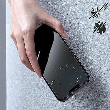 Avizar Verre Trempe 9H iPhone 14 Pro Couverture 21D Anti-traces de doigts et taches d'huile  Noir pas cher