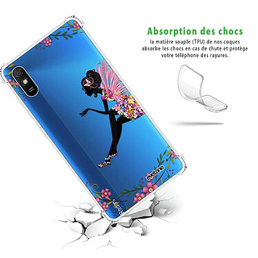 Avis Evetane Coque Xiaomi Redmi 9A anti-choc souple angles renforcés transparente Motif Fée Fleurale