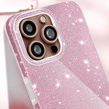 Avis Avizar Coque Paillette pour iPhone 16 Pro Hybride Design Glamour Rose Poudré