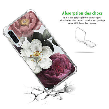 Avis LaCoqueFrançaise Coque Samsung Galaxy A50 anti-choc souple angles renforcés transparente Motif Fleurs roses
