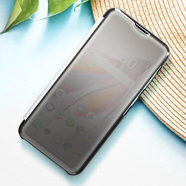 Avizar Étui Clear View pour Xiaomi Redmi 12C avec Clapet Miroir Support Vidéo  argent pas cher