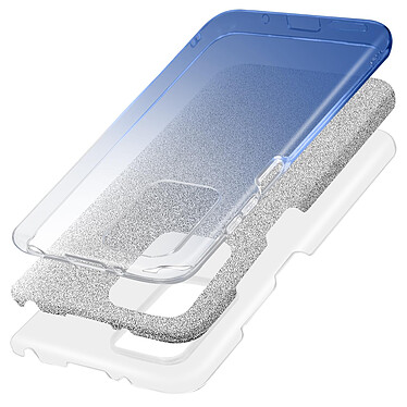 Avis Avizar Coque pour Xiaomi Redmi 10 et Redmi 10 2022 Design Paillette Amovible Silicone Semi-rigide  Transparent / Bleu