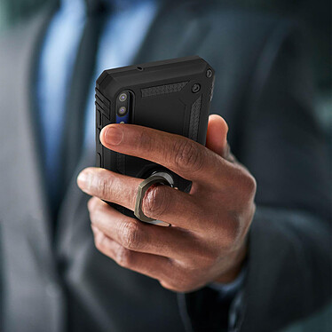 Avis Avizar Coque Samsung Galaxy M10 Bi matière Rigide et souple Bague Support noir