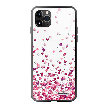 Evetane Coque en verre trempé iPhone 11 Pro Confettis De Coeur