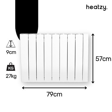 Acheter Radiateur électrique 2000W - Connecté Wi-Fi - Pierre naturelle - Inertie sèche - Affichage digital - Blanc - Onyx Heatzy