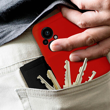 Avizar Coque pour Xiaomi Poco M5 Silicone Semi-rigide Finition Soft-touch  rouge pas cher
