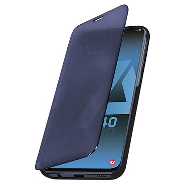Avizar Housse Samsung Galaxy A40 Étui Miroir Clapet translucide Stand Vidéo Noir pas cher