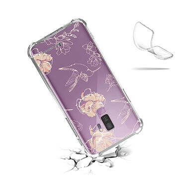 Acheter LaCoqueFrançaise Coque Samsung Galaxy S9 Plus Silicone antichocs Solides coins renforcés  transparente Motif Fleurs Blanches