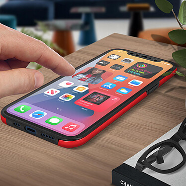 Avis Avizar Coque Apple iPhone 12 Mini Protection Arrière Rigide et Avant Souple rouge