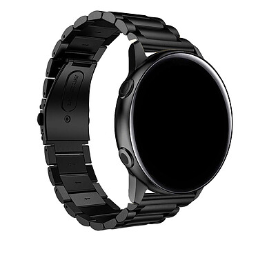 Avizar Bracelet Galaxy Watch Active2 40mm Maillons en Acier Fermoir papillon Noir