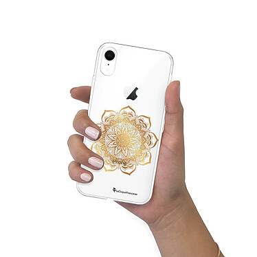 LaCoqueFrançaise Coque iPhone Xr silicone transparente Motif Mandala Or ultra resistant pas cher