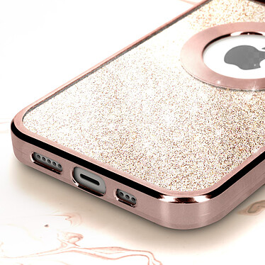 Acheter Avizar Coque pour iPhone 14 Paillette Amovible Silicone Gel  Rose Gold