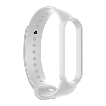 Avizar Bracelet Sport pour Xiaomi Mi Band 6 et 5 Silicone Premium Soft-touch Blanc