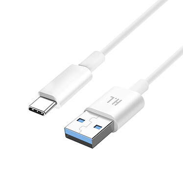 Avizar Cable USB-C Charge et Transfert De Données Intensité 1A Longueur 1.5m  Blanc