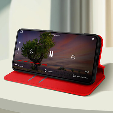 Avis Avizar Étui pour Galaxy S24 Porte-carte Support Vidéo Clapet Magnétique Rouge