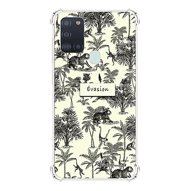 LaCoqueFrançaise Coque Samsung Galaxy A21S Silicone antichocs Solides coins renforcés  transparente Motif Botanic Evasion